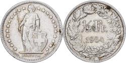 World Coins - Switzerland, 1/2 Franc, 1964, Bern, Silver, , KM:23