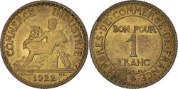 World Coins - Coin, France, Chambre de commerce, Franc, 1922, Paris, Bon Pour,