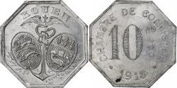 World Coins - France, Chambre de commerce de Rouen, 10 Centimes, 1918, , Aluminium