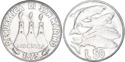 World Coins - Coin, San Marino, 50 Lire, 1975, Rome, FDC, , Steel, KM:45