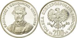 World Coins - Coin, Poland, 200 Zlotych, 1980, Warsaw, BE, , Silver, KM:118