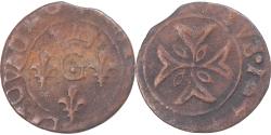 World Coins - Coin, Principality of Dombes, Gaston d'Orléans, Liard, 1644, Trévoux
