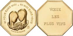 World Coins - France, Token, Amour et Mariage, Voeux, Gilt Bronze, Marie de France,