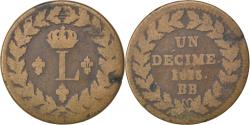 World Coins - Coin, France, Louis XVIII, Decime, 1815, Strasbourg, , Bronze