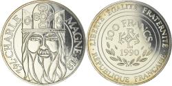 World Coins - Coin, France, Charlemagne, 100 Francs, 1990, Paris, FDC, , Silver