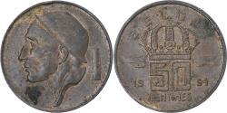 World Coins - Belgium, Mineur, 50 Centimes, 1954, Brussels, , Bronze, KM:145