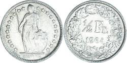 World Coins - Coin, Switzerland, 1/2 Franc, 1964, Bern, , Silver, KM:23