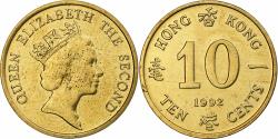 World Coins - Hong Kong, Elizabeth II, 10 Cents, 1992, Nickel-brass, , KM:55
