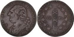 World Coins - Coin, France, Louis XVI, 12 deniers françois, 1792, Lyon, , Copper