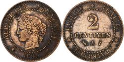 World Coins - France, 2 Centimes, Cérès, 1889, Paris, Bronze, , Gadoury:105