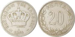World Coins - Greece, George I, 20 Lepta, 1894, Athens, , Copper-nickel, KM:57