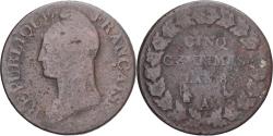World Coins - Coin, France, Dupré, 5 Centimes, AN 8, Paris, , Copper, Gadoury:126