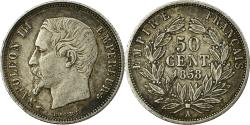 World Coins - Coin, France, Napoleon III, Napoléon III, 50 Centimes, 1858, Paris,