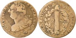 World Coins - Coin, France, 2 sols françois, 2 Sols, 1792, Lille, , Bronze