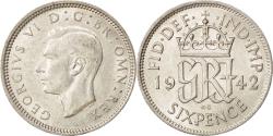 World Coins - Coin, Great Britain, George VI, 6 Pence, 1942, , Silver, KM:852