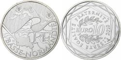 World Coins - France, 10 Euro, Euros des régions, Basse-Normandie, 2010, Paris, Silver