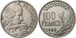 World Coins - France, 100 Francs, Cochet, 1955, Beaumont - Le Roger, Copper-nickel,