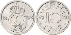 World Coins - Sweden, 10 Öre, 1988