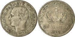 World Coins - Coin, Greece, George I, 20 Lepta, 1883, Paris, , Silver, KM:44
