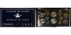 World Coins - France, Coffret 1 c. à 100 frs., 1985, Monnaie de Paris, FDC,