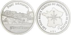 World Coins - France, Medal, Trésors du Patrimoine, Pont d'Avignon, Silver,