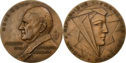 World Coins - France, Medal, René Coty, Président de la République, 1953, Bronze, Coeffin
