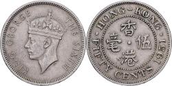 World Coins - Coin, Hong Kong, George VI, 50 Cents, 1951, , Copper-nickel, KM:27.1