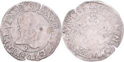 World Coins - Coin, France, Henri III, 1/4 Franc au col plat, 1587, Rennes, , Silver