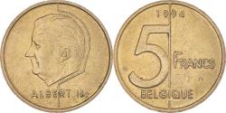 World Coins - Coin, Belgium, Albert II, 5 Francs, 5 Frank, 1994, Brussels,