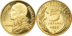 World Coins - Coin, France, Marianne, 5 Centimes, 1993, Paris, Proof, , Aluminum-Bronze