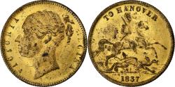 World Coins - United Kingdom, Token, Victoria, To Hanover, 1837, Brass,