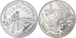 World Coins - France, Franc, Débarquement allié, 1993, Monnaie de Paris, BE, Silver