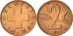 World Coins - Coin, Switzerland, 2 Rappen, 1951, Bern, , Bronze, KM:47