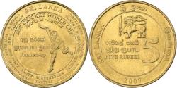 World Coins - Sri Lanka, 5 Rupees, 2007, Brass plated steel, , KM:173
