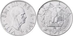 World Coins - Italy, Vittorio Emanuele III, 2 Lire, 1940, Rome, Stainless Steel,