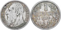 World Coins - Belgium, Leopold II, Franc, 1904, Brussels, Silver, , KM:57.1