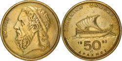 World Coins - Coin, Greece, 50 Drachmes, 1992, , Aluminum-Bronze, KM:147