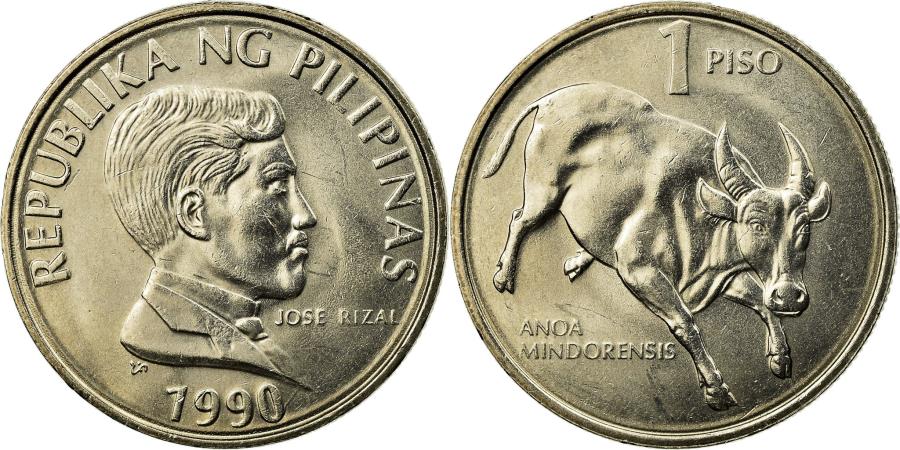 Coin Philippines Piso 1990 Copper nickel KM 243 3 Asian And coin-philippines-piso-1990-copper-nickel-km-243-3-asian-and