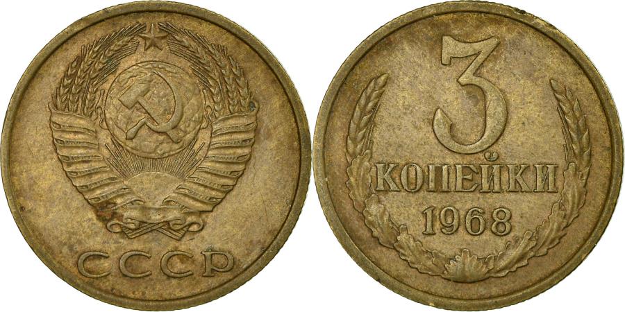 World Coins - Coin, Russia, 3 Kopeks, 1968, Saint-Petersburg, , Aluminum-Bronze