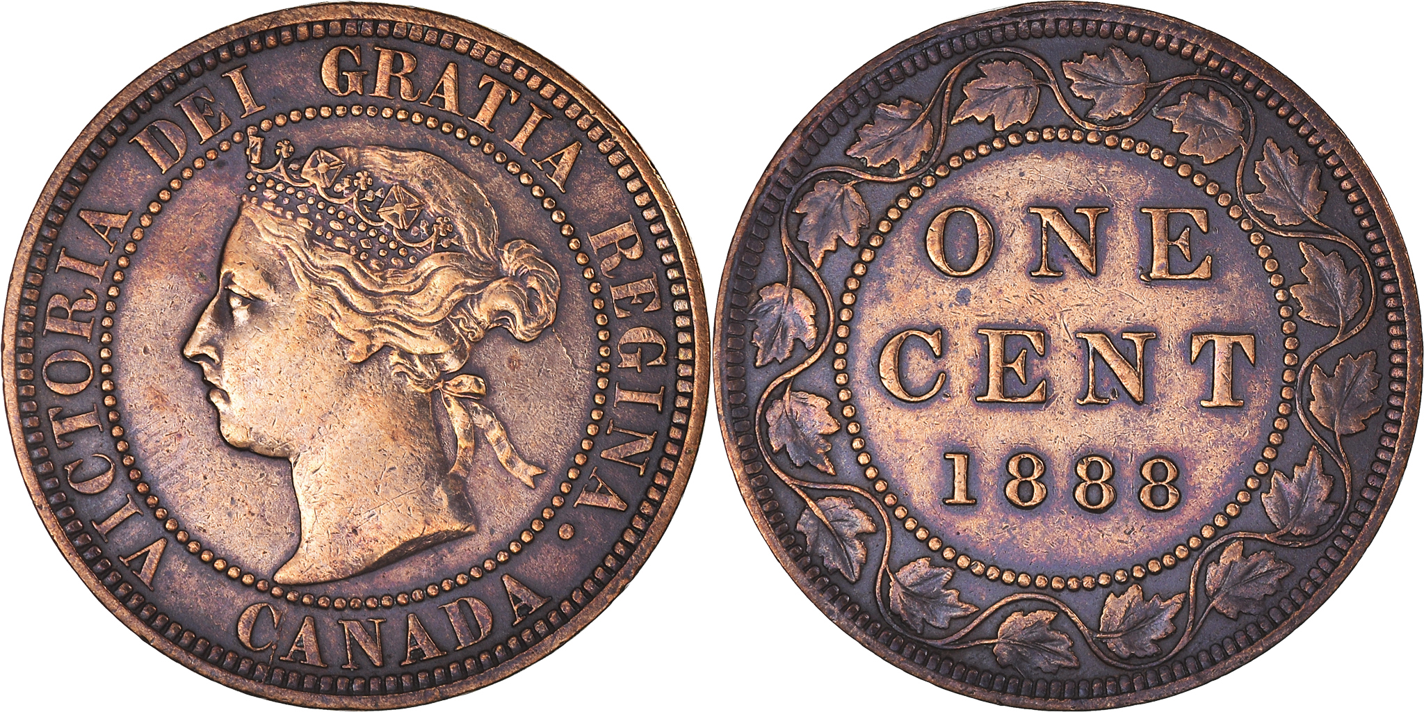 Coin, Canada, Victoria, Cent, 1888, Royal Canadian Mint, Ottawa