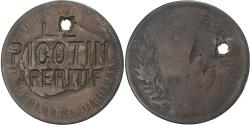 World Coins - Italy, Token, Le Picotin Apéritif, Contremarque sur 10 Centesimi, 1866, Bronze