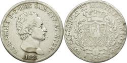 World Coins - Coin, ITALIAN STATES, SARDINIA, Carlo Felice, 5 Lire, 1825, Torino,