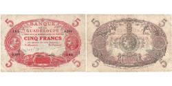World Coins - Guadeloupe, 5 Francs, O.308, VF(20-25), KM:7e