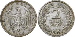 World Coins - Weimar Republic, 2 Mark, 1926, Muldenhütten, Silver,