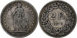 World Coins - Switzerland, 2 Francs, 1878, Bern, Silver, , KM:21