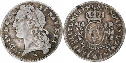 World Coins - France, Louis XV, 1/20 Écu au bandeau, 1740, Metz, Silver,