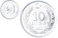 World Coins - Coin, Turkey, 10 Lira, 1988