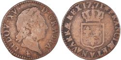World Coins - Coin, France, Louis XV, Demi sol à la vieille tête, 1/2 Sol, 1771, Troyes