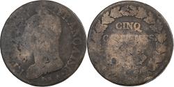 World Coins - France, 5 Centimes, Dupré, AN 5, Paris, Copper,