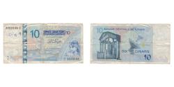 World Coins - Banknote, Tunisia, 10 Dinars, 2005, 2005-11-07, KM:90, VF(20-25)